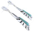 Southwestern Sterling Silver Turquoise Post Dangle Earrings AW71223